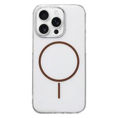 Per iPhone 12 Pro Max Custodia per telefono MagSafe sottile in PC trasparente e colorato (marrone)