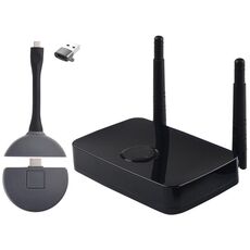 Measy AM1810 Proiettore schermo wireless 3 in 1 con trasmettitore e ricevitore, spina: spina UE