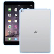 Custodia per tablet in acrilico trasparente ibrida in TPU colorato per iPad 9.7 2017/2018/Air 2 (blu ghiaccio)