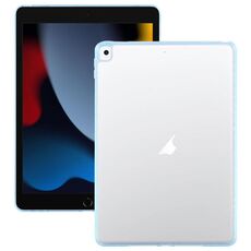 Custodia per tablet in acrilico trasparente ibrida in TPU colorato per iPad 10.2 2021 / Air 10.5 2019 (blu ghiaccio)