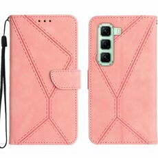 Per Infinix Hot 50 Pro+ 4G Custodia per telefono in pelle goffrata con cuciture (rosa)