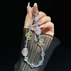 Catena per telefono con fiocco di perline Heidi Waterdrop Crystal (rosa)