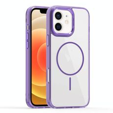 Per iPhone 12 Star Shield Thin Circle MagSafe Custodia per telefono (viola)