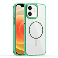 Per iPhone 12 Star Shield Thin Circle MagSafe Custodia per telefono (verde)