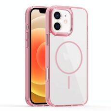 Per iPhone 12 Star Shield Thin Circle MagSafe Custodia per telefono (rosa)