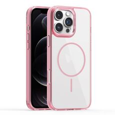 Per iPhone 12 Pro Star Shield Thin Circle MagSafe Custodia per telefono (rosa)