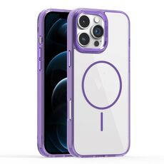 Per iPhone 12 Pro Max Star Shield Thin Circle MagSafe Custodia per telefono (viola)