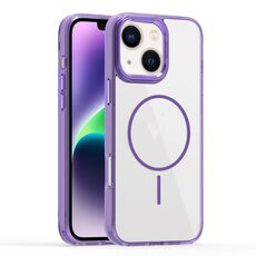 Per iPhone 14 Star Shield Thin Circle MagSafe Custodia per telefono (viola)