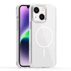 Per iPhone 14 Plus Star Shield Thin Circle MagSafe Custodia per telefono (bianco)