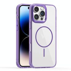 Per iPhone 14 Pro Max Star Shield Thin Circle MagSafe Custodia per telefono (viola)