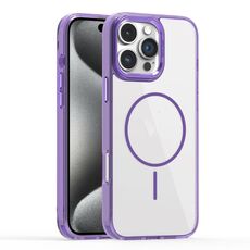 Per iPhone 15 Pro Star Shield Thin Circle MagSafe Custodia per telefono (viola)