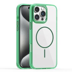 Per iPhone 15 Pro Star Shield Thin Circle MagSafe Custodia per telefono (verde)