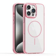 Per iPhone 15 Pro Star Shield Thin Circle MagSafe Custodia per telefono (rosa)