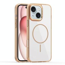 Per iPhone 15 Plus Star Shield Thin Circle MagSafe Custodia per telefono (oro deserto)