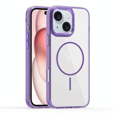 Per iPhone 15 Plus Star Shield Thin Circle MagSafe Custodia per telefono (viola)