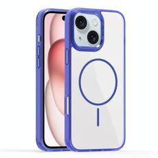 Per iPhone 15 Plus Star Shield Thin Circle MagSafe Custodia per telefono (blu)
