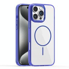 Per iPhone 15 Pro Max Star Shield Thin Circle MagSafe Custodia per telefono (blu)