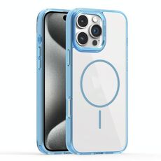 Per iPhone 15 Pro Max Star Shield Thin Circle MagSafe Custodia per telefono (azzurro chiaro)