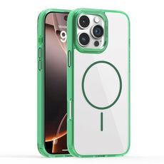Per iPhone 16 Pro Star Shield Thin Circle MagSafe Custodia per telefono (verde)