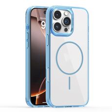 Per iPhone 16 Pro Star Shield Thin Circle MagSafe Custodia per telefono (azzurro chiaro)