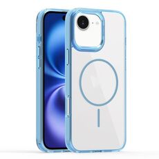 Per iPhone 16 Plus Star Shield Thin Circle MagSafe Custodia per telefono (azzurro chiaro)