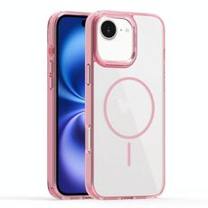 Per iPhone 16 Star Shield Thin Circle MagSafe Custodia per telefono (rosa)