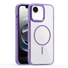 Per iPhone 16e Star Shield Thin Circle MagSafe Custodia per telefono (viola)