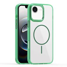 Per iPhone 16e Custodia per telefono MagSafe sottile Star Shield Circle (verde)