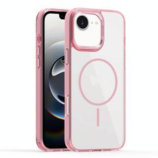 Per iPhone 16e Star Shield Thin Circle MagSafe Custodia per telefono (rosa)