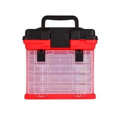 Scatola portaoggetti multifunzionale per accessori da pesca in mare Scatola porta esche Scatola porta attrezzi da pesca (rosso)