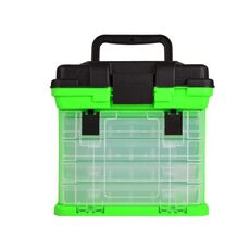 Scatola portaoggetti multifunzionale per accessori da pesca in mare Scatola porta esche Scatola porta attrezzi da pesca (verde)