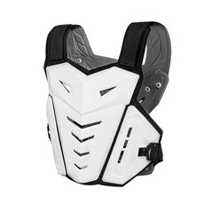 SULAITE Motocross Armor Vest Motociclista Protezione del torace Attrezzatura Racing Anti-caduta Armatura Protettiva, Taglia: Uniforme (Bianco)