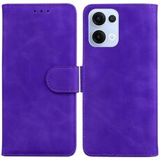 Per OPPO Reno13 Custodia per telefono in pelle Flip Global Skin Feel Pure Color (viola)