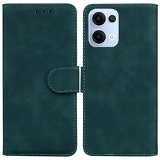 Per OPPO Reno13 Custodia per telefono in pelle Flip Global Skin Feel Pure Color (verde)