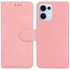Per OPPO Reno13 Custodia per telefono in pelle Flip Global Skin Feel Pure Color (rosa)