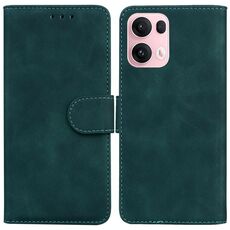 Per OPPO Reno13 Pro Custodia per telefono in pelle Flip Global Skin Feel Pure Color (verde)
