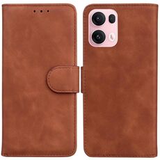 Per OPPO Reno13 Pro Custodia per telefono in pelle Flip Global Skin Feel Pure Color (marrone)
