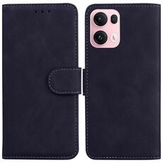 Per OPPO Reno13 Pro Custodia per telefono in pelle Flip Global Skin Feel Pure Color (nero)
