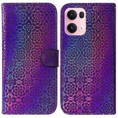 Per OPPO Reno13 Pro Global Custodia per telefono in pelle con fibbia magnetica colorata (viola)