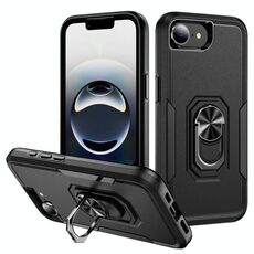 Per iPhone 16e Pioneer Armor Custodia per telefono PC + TPU resistente con supporto (nero)