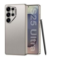 Per Samsung Galaxy S25 Ultra 5G GKK Ruijie Custodia per telefono ultrasottile in pelle, penna non inclusa (grigio titanio)