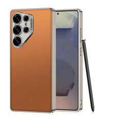 Per Samsung Galaxy S24 Ultra GKK GKK Ruijie Custodia per telefono ultrasottile in pelle, penna non inclusa (arancione)