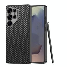 Per Samsung Galaxy S24 Ultra 5G GKK Ruijie Custodia per telefono ultrasottile in pelle, penna non inclusa (fibra di carbonio)