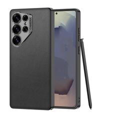 Per Samsung Galaxy S23 Ultra 5G GKK Ruijie Custodia per telefono ultrasottile in pelle, penna non inclusa (nero)