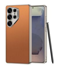 Per Samsung Galaxy S23 Ultra GKK GKK Ruijie Custodia per telefono ultrasottile in pelle, penna non inclusa (arancione)