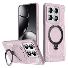 Per Xiaomi 14T Pro Custodia per telefono con supporto MagSafe satinato (rosa)