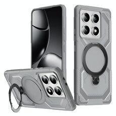 Per Xiaomi 14T Pro Custodia per telefono con supporto MagSafe satinato (grigio)