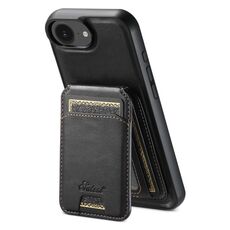 Per iPhone 16e Suteni H15 MagSafe Oil Eax Custodia per telefono con portafoglio staccabile in pelle (nero)
