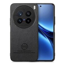 Per vivo X200 Pro Twill Fabric Custodia in pelle con retro in pelle (nero)