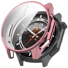 Per OnePlus Watch 3 Custodia protettiva per orologio a copertura totale in TPU elettrolitico (rosa)